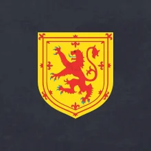 Škótsky lev na hrudi