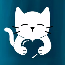 Mačka drží srdce Mačka drží srdce