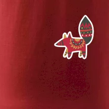 Folklór na prsníku líška