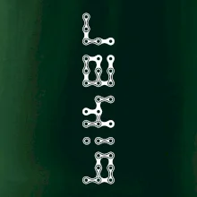 Biker nápis na výšku reťaz