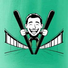 Vysmiatý kreslený skokan