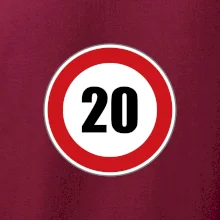 Dopravná značka - obmedzenie rýchlosti 20