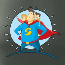 Táta superman - dievča a chlapec