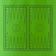 Backgammon čiernobiely