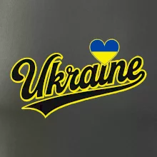 Ukraine - nápis čierny