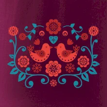 folklór - dva červené vtáčiky