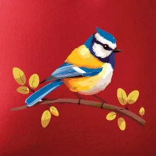 Sýkorka modrinka kreslená