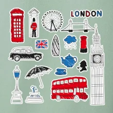 Velká Británie - kreslené ikonky