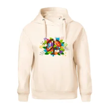 Peace symbol prerastený kvetinami