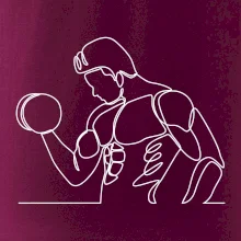 Fitness muž jedným ťahom