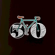 Narodeniny 50 rokov na bicykli