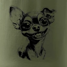 Čiernobiela karikatúra čivava