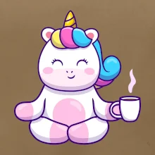 Yoga - jednorožec káva