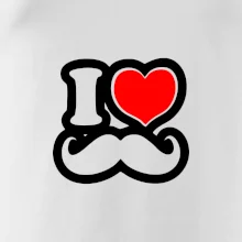 i love mustache - obrys i love mustache - obrys