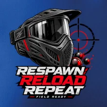 Paintballová maska – Respawn, Reload, Repeat