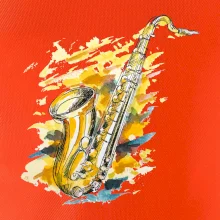 Saxofón maľovaný