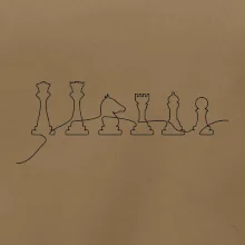 Šachové figúrky v rade - obrys