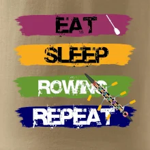 Eat sleep rowing repeat farebné