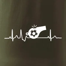 EKG futbal rozhodca a píšťalka
