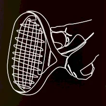 Tenisová raketa jedným ťahom