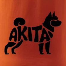 Akita Inu - Nápis v tele