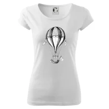 Teplovzdušný balón kreslený