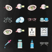 Očný lekár ikony Očný lekár ikony