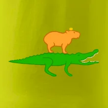 Kapybara na krokodílovi