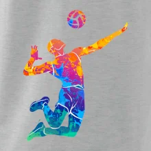 Volejbalista splash s loptou