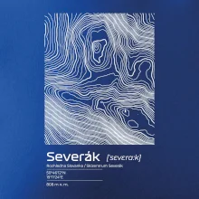 Severák - vrstevnice v obdĺžniku