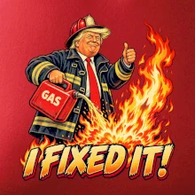Donald Trump jako hasič I fixed it
