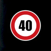 Dopravná značka - obmedzenie rýchlosti 40