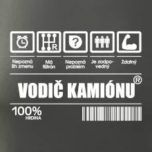Čiarový kód - Vodič kamiónu Čiarový kód - Vodič kamiónu