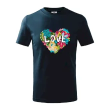 Love nápis květovaný