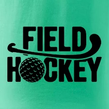 Field hockey loptička a nápis
