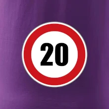 Dopravná značka - obmedzenie rýchlosti 20