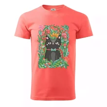 Mačka s kvetmi maľované