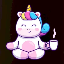 Yoga - jednorožec káva