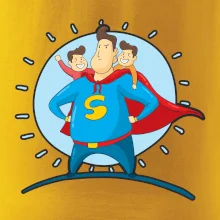 Otec superman - chlapec a chlapec Otec superman - chlapec a chlapec