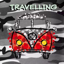 Traveling kreslené auto (lulu_art)