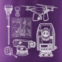 Geodet teodolit dron