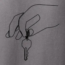 Kľúče a ruka jedným ťahom