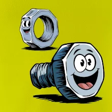 Parové tričko - Skrutka a matka