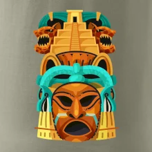 Mayová maska s pyramídou