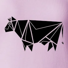 Origami krava z boku