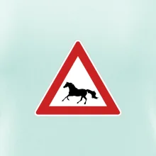 Dopravná značka - Pozor kôň bežiaci