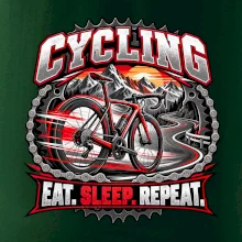 Bicykel medzi horami eat sleep repeat