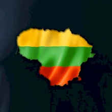 Litva vlajka mapa