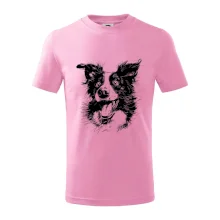 Čiernobiela karikatúra Border kólia