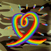 Srdce pride dúha kreslená